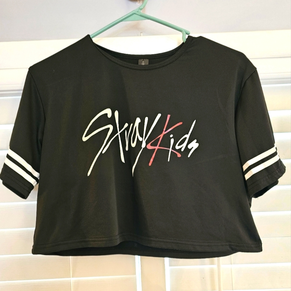 Stray Kids Black Crop Top (Felix) EUC